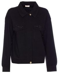 Liu Jo - Studs Embellished Beaded Jacket - Lyst