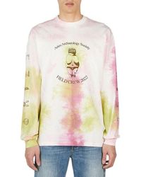 Aries - Graphic-printed Tie-dyed Long-sleeve T-shirt - Lyst
