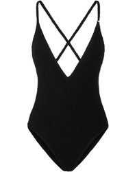 The Attico - Crossover Strap One-piece Swimsuit - Lyst