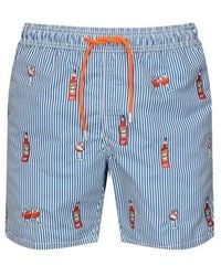 Mc2 Saint Barth - Striped Drawstring Swim Shorts - Lyst