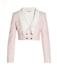 Alessandra Rich - 'tweed Lurex' Cropped Jacket - Lyst