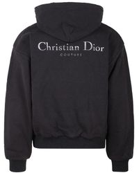 Dior Flower Logo Hoodie in Black for Men Lyst