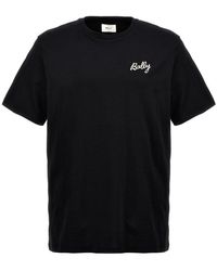 Bally - Logo Embroidered Crewneck T-shirt - Lyst