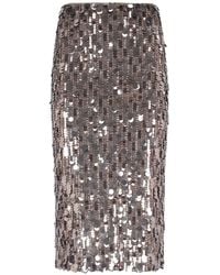 P.A.R.O.S.H. - Sequin-embellished High-waist Pencil Skirt - Lyst