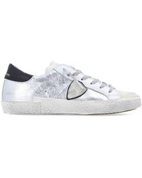 Philippe Model - Logo-patch Lace-up Sneakers - Lyst