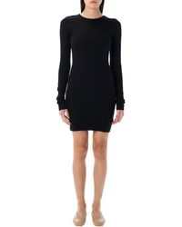 ÉTERNE - Long Sleeve Crewneck Short Dress - Lyst