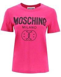 Moschino Double Smiley T-shirt - Pink