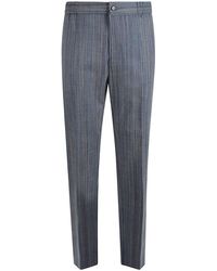 Etro - Mid-rise Striped Trousers - Lyst