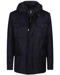 Moorer - Hooded Utility Jacket - Lyst