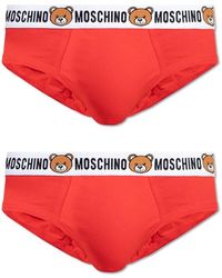 Moschino - Two-Pack Briefs With Logo - Lyst