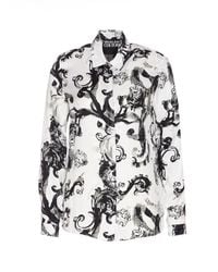 Versace - Watercolour Couture-printed Long-sleeved Shirt - Lyst
