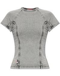 DIESEL - T-Lynne Denim-Effect Top - Lyst
