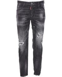 DSquared² - Logo Patch Skinny Jeans - Lyst