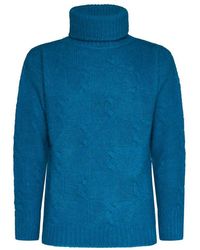 PT Torino - Cable Knit Turtleneck Sweater - Lyst
