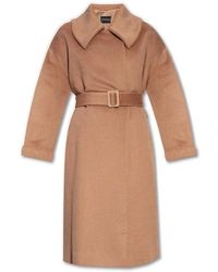 Emporio Armani - Belted Coat - Lyst