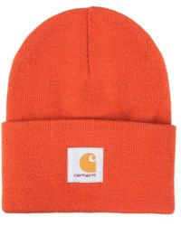 Carhartt WIP Acrylic Watch Hat With Logo Label - Orange