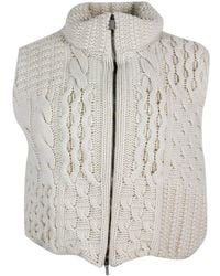 Fabiana Filippi - Zip-Up Knitted Vest - Lyst