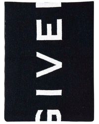 Givenchy Logo 4g Wool And Cashmere Scarf - Black
