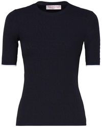 Valentino - Toile Iconographe Crewneck Knitted Top - Lyst