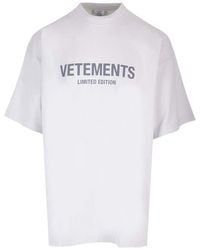 Vetements - Logo Printed Oversized T-shirt - Lyst