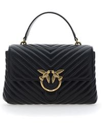 Pinko - Elegant Quilted Mini Handbag Charm - Lyst