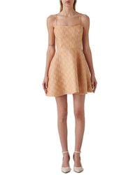 Elisabetta Franchi - Logo Jacquard Sleeveless Mini Dress - Lyst