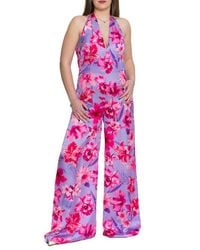 Pinko - Allover Floral Printed Jumpsuit - Lyst