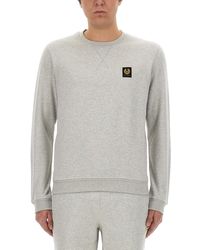 Belstaff - Logo Patch Crewneck Sweater - Lyst