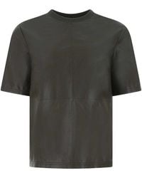 Amiri - Dark Leather T-shirt - Lyst