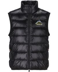 3 MONCLER GRENOBLE - Logo Embroidered Zip-up Padded Vest - Lyst