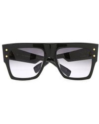 BALMAIN EYEWEAR - Curved Tip Square Frame Sunglasses - Lyst