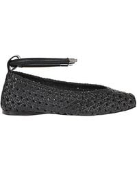 Weekend by Maxmara - Woven Square Toe Ballet Flats - Lyst