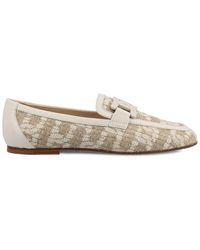 Tod's - Logo Plaque Slip-on Loafers - Lyst