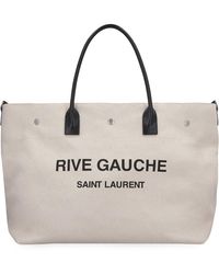 Saint Laurent - Canvas Tote Bag - Lyst