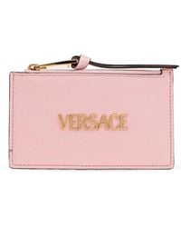 Versace - Logo-Lettering Zipped Wallet - Lyst