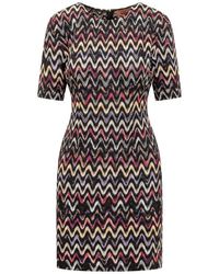 Missoni - Zig Zag Pattern Wool Blend Short Dress - Lyst