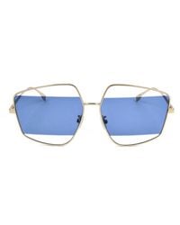 Fendi - Geometric Frame Sunglasses - Lyst