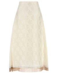 Fendi - Silk Blend Skirt - Lyst