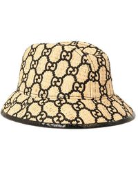 Gucci - GG Woven Detailed Fedora Hat - Lyst