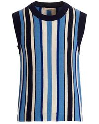 Wales Bonner - Scale Striped Crewneck Knitted Vest - Lyst