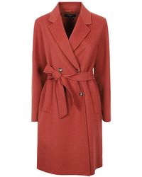 Weekend by Maxmara - Double-breasted Belted Coat - Lyst