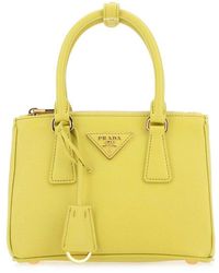 Prada - Yellow Leather Handbag - Lyst