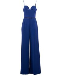 Elisabetta Franchi - Satin Bow Detailed Jumpsuit - Lyst