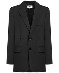 MM6 by Maison Martin Margiela - Single-breasted Buttoned Jacket - Lyst