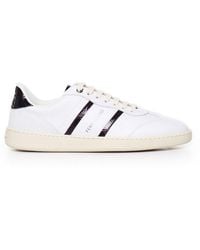 Ferragamo - Logo Printed Lace-up Sneakers - Lyst