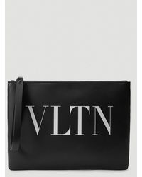 Valentino Vltn Clutch Bag - Black