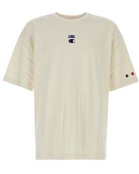 Champion - Natural Crewneck T-Shirt - Lyst