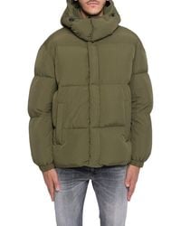DIESEL - Puffer Jacket With Detachable Hood - Lyst