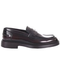Doucal's - High-Shine Slip-On Loafers - Lyst