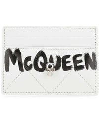 Alexander McQueen - 'mcqueen Graffiti' Cardholder With Skull - Lyst